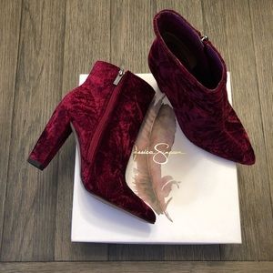 NEW IN BOX JESSICA SIMPSON VELVET BOOTIES